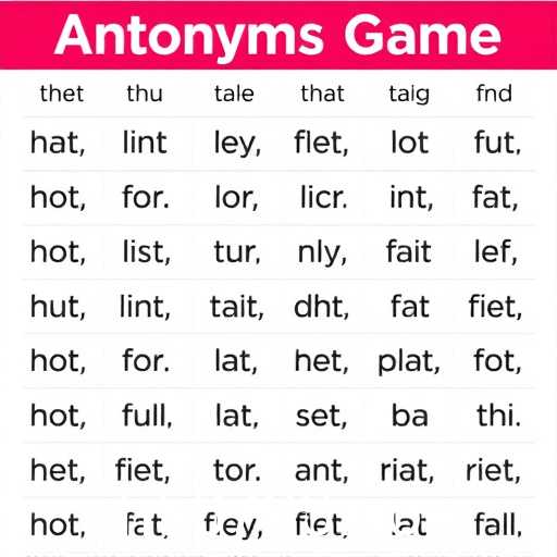 The Antonyms Game: A Playful Journey into the World of Opposites